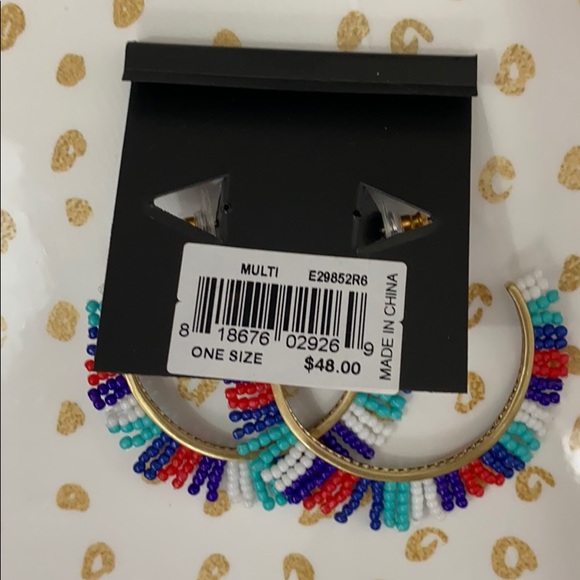 Rebecca Minkoff Beaded Hoop Earrings - Picture 2 of 3